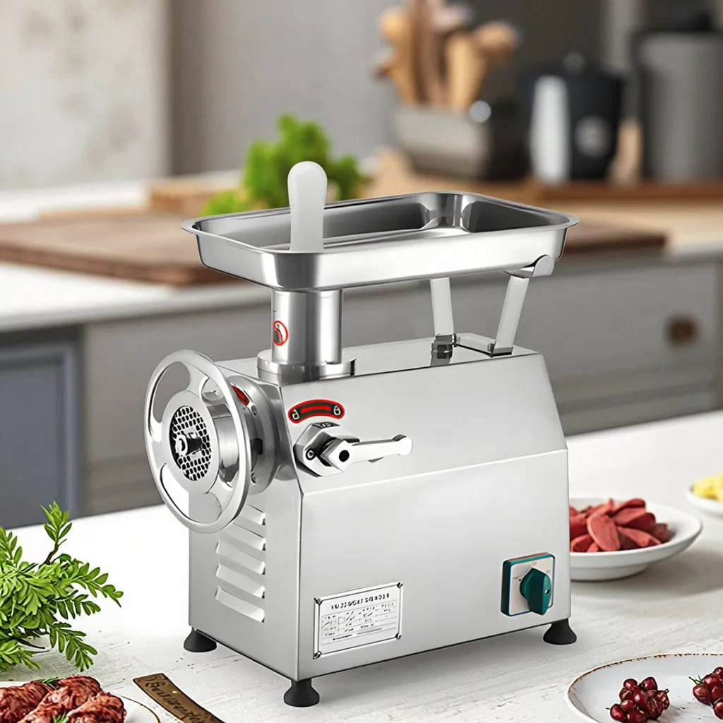 Efficient Meat Mincer and Grinder with Gear Transmission for Home Use