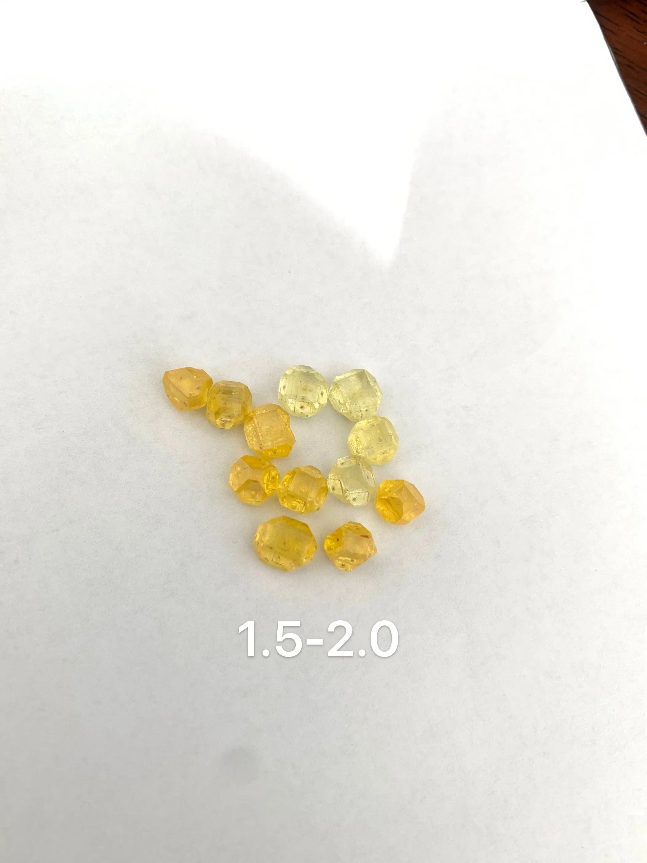Желтый синтетический алмаз 1-6 мм для ювелирных изделий