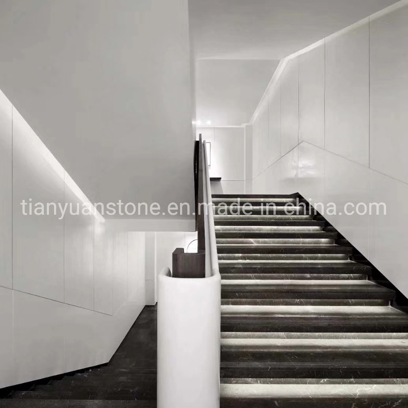 Pure White Crystallized Glass Panel Stone Slab for Countertops and Tiles