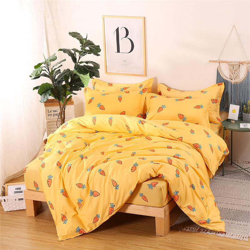 Manufacturer Simple Style Pure Washed Cotton Home Textile Kit Bed Sheet