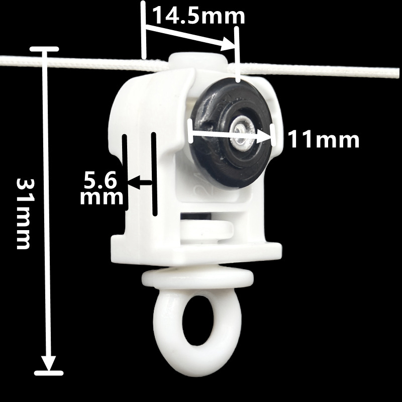 Premium Quality Smart Home 60mm 70mm 80mm Snake Shaped Curtainfixed Distance Pulley