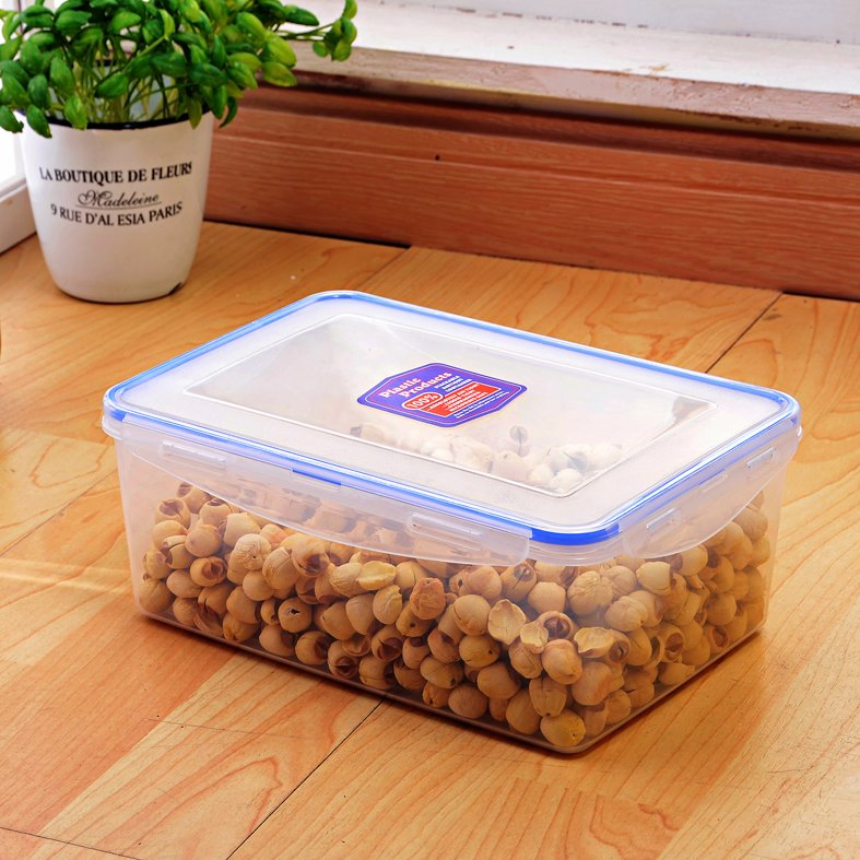 Low Price Food Packaging BPA Free Airtight Plastic Food Container Rectangular with Lid