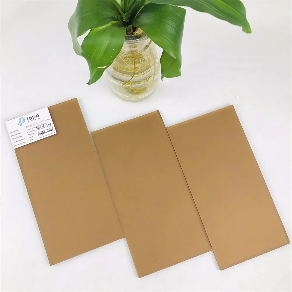 4mm 5mm 6mm 8mm 10mm 12mm Golden Brown Frosted Glass for Bathroom (FG-TP)