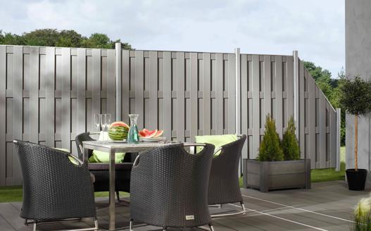 Durable Garden Aluminum Security Fence - WPC Composite Boards