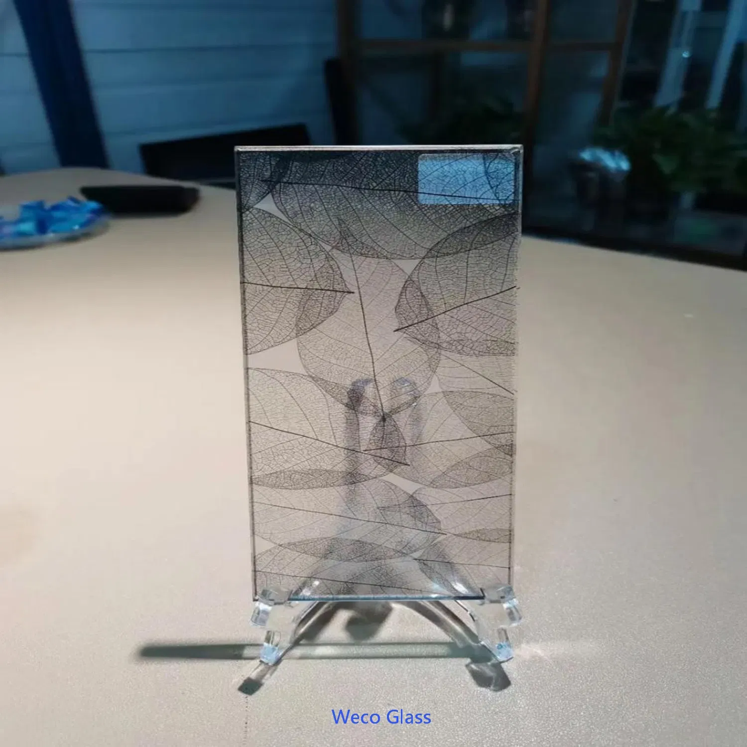 China Factory Supplier Decorative Patterns Acid Etched Glass for Back Painted Applications.