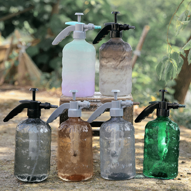 Graduated Watering Can with Spray Nozzle Garden Flower Bottle