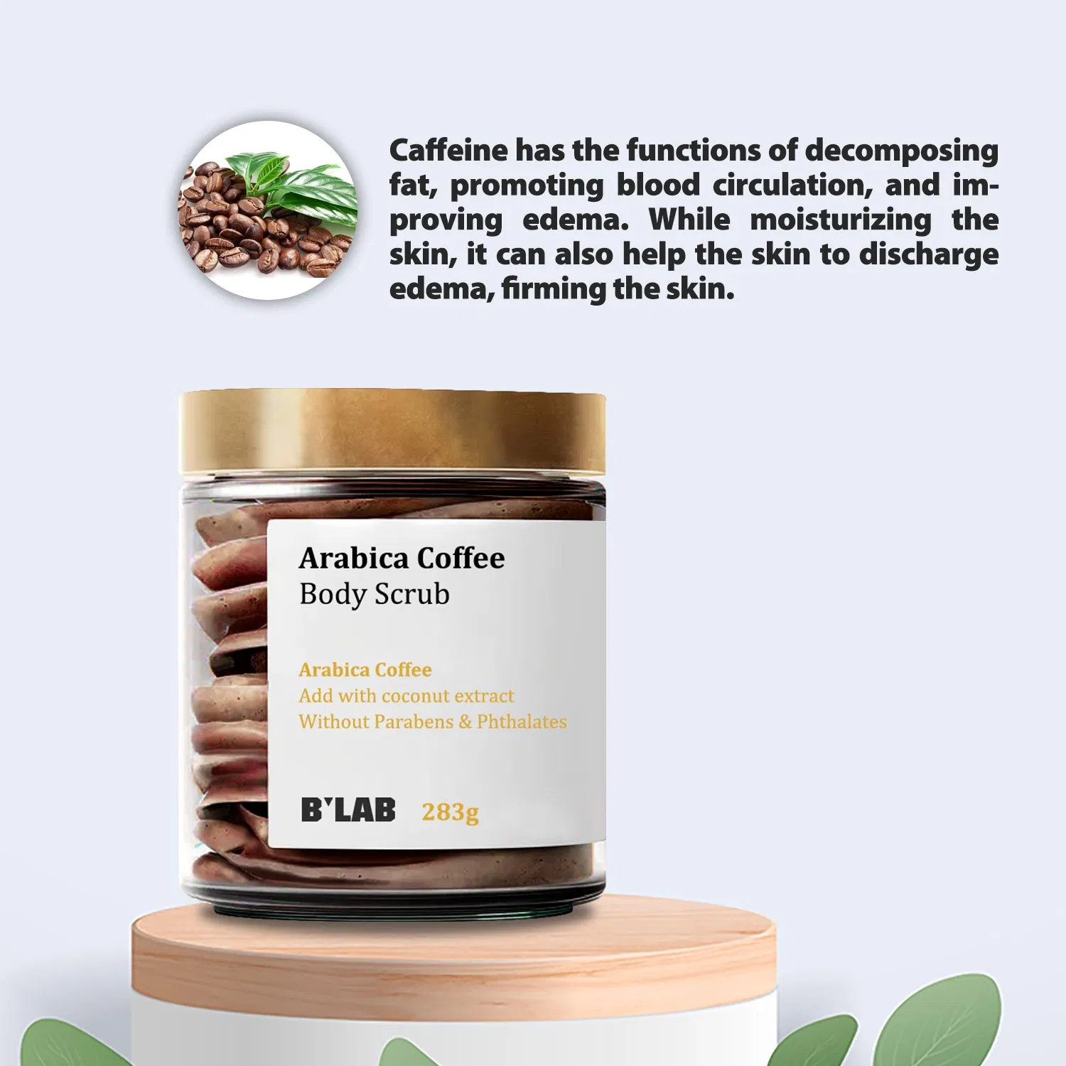 Private Label Organic Natural Highly Moisturizing Coffee Body Scrub