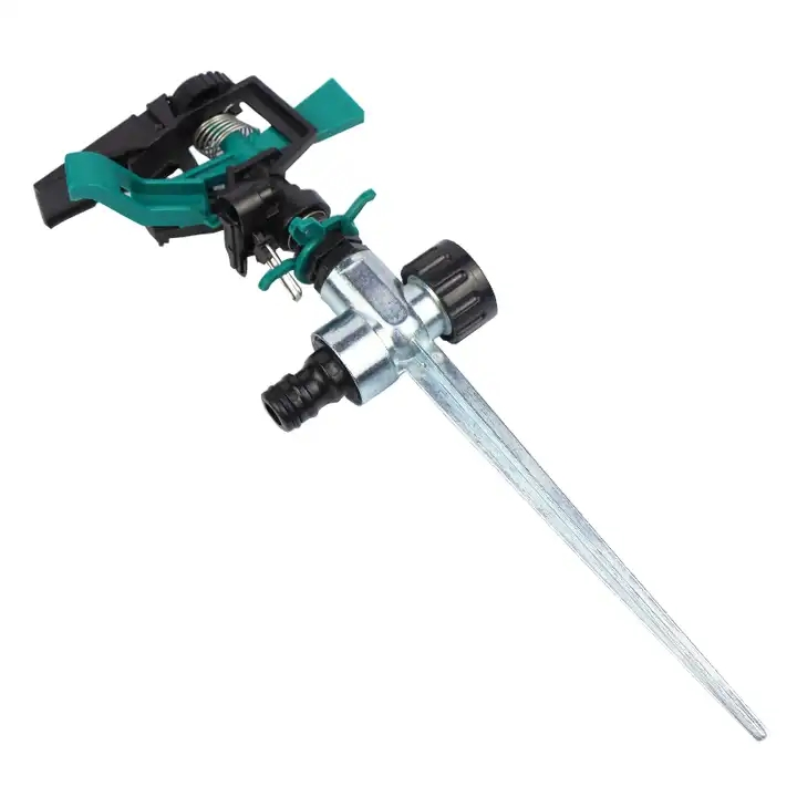 Heavy Duty Metal Impact Sprinkler with 2-Way Znic Spike