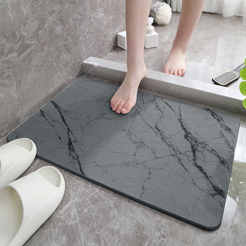 Marble Design Luxury Quickly Absorption Water Fast Drying Diatomite Stone Bath Mat