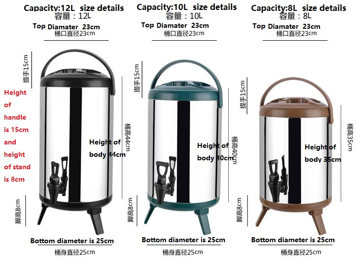 Stainless Steel Buffet Drink Dispenser Restaurant Wedding Supplies