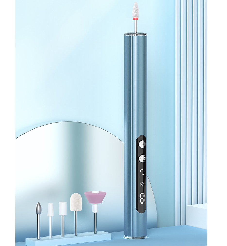 Professional Mini Manicure Polishing Pen with UV Light Technology