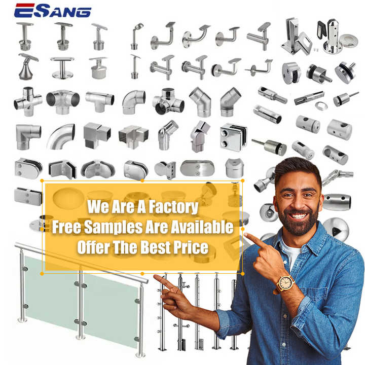 Esang Balustrade Accessories Pool Spigot Balcony 316 304 Stainless Steel Glass Railing Clamps