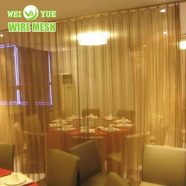 Customized Decorative Aluminum Metal Fireplace Screen Wire Mesh Shower Curtain