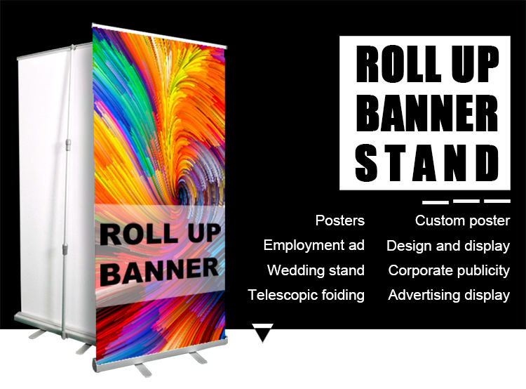 Trade Show Exhibition Display Roll up Banner Stand Luxury Advertisement Double Sided