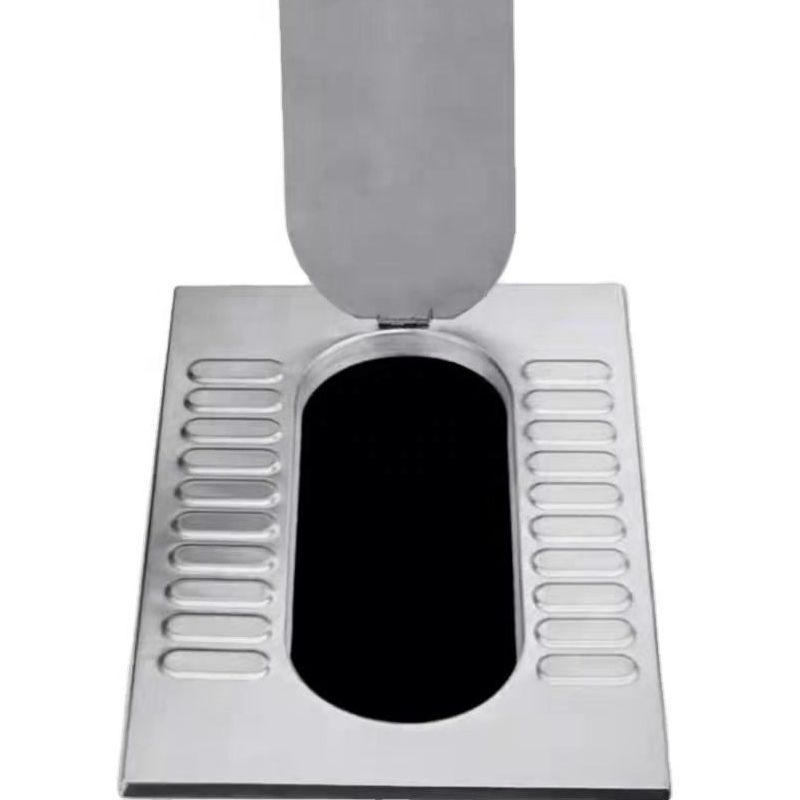 Modern Stainless Steel Concealed Non-Slip Squat Toilet with Cover Plate