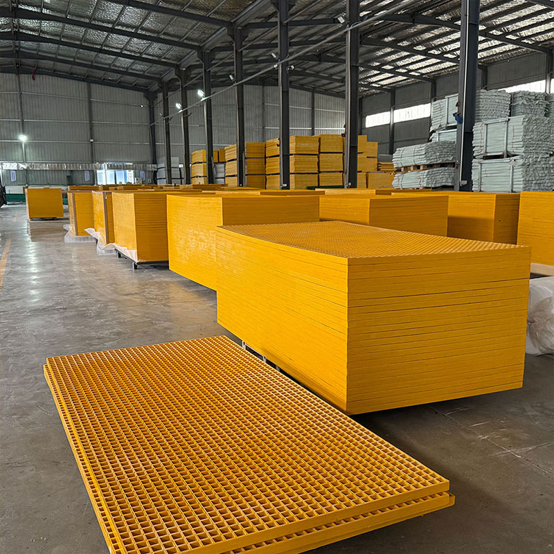 China FRP Grating Composite Mesh Anti-Slip Surface Walkway Drainage Board Factory Outlet Suitable for Platforms and Access Areas