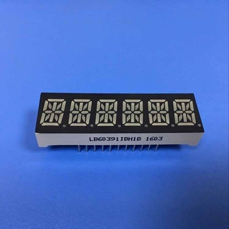 Ultra Bright White Common Cathode 6 Digit 0.39inch 14 Segment LED Display