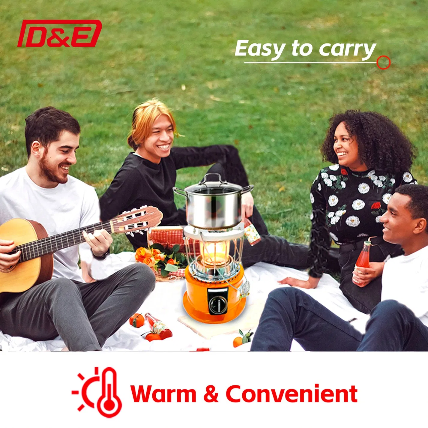 Портативный газовый обогреватель 2.6 кВт для дома и улицы