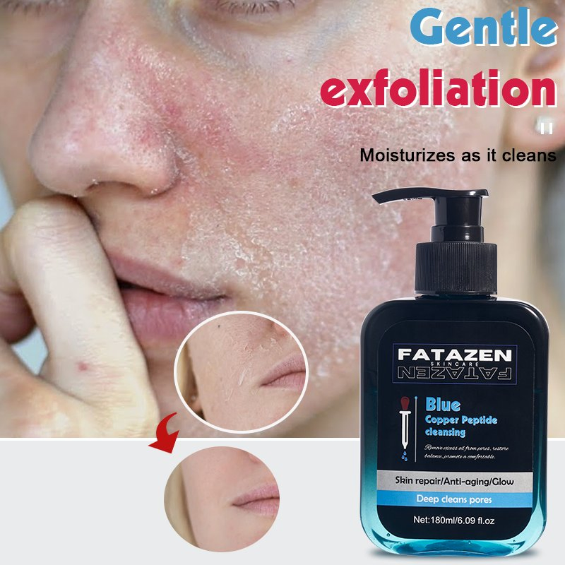 Deep Cleansing Moisturizing Anti Acne Blue Copper Peptide Jelly Facial Cleanser Wash