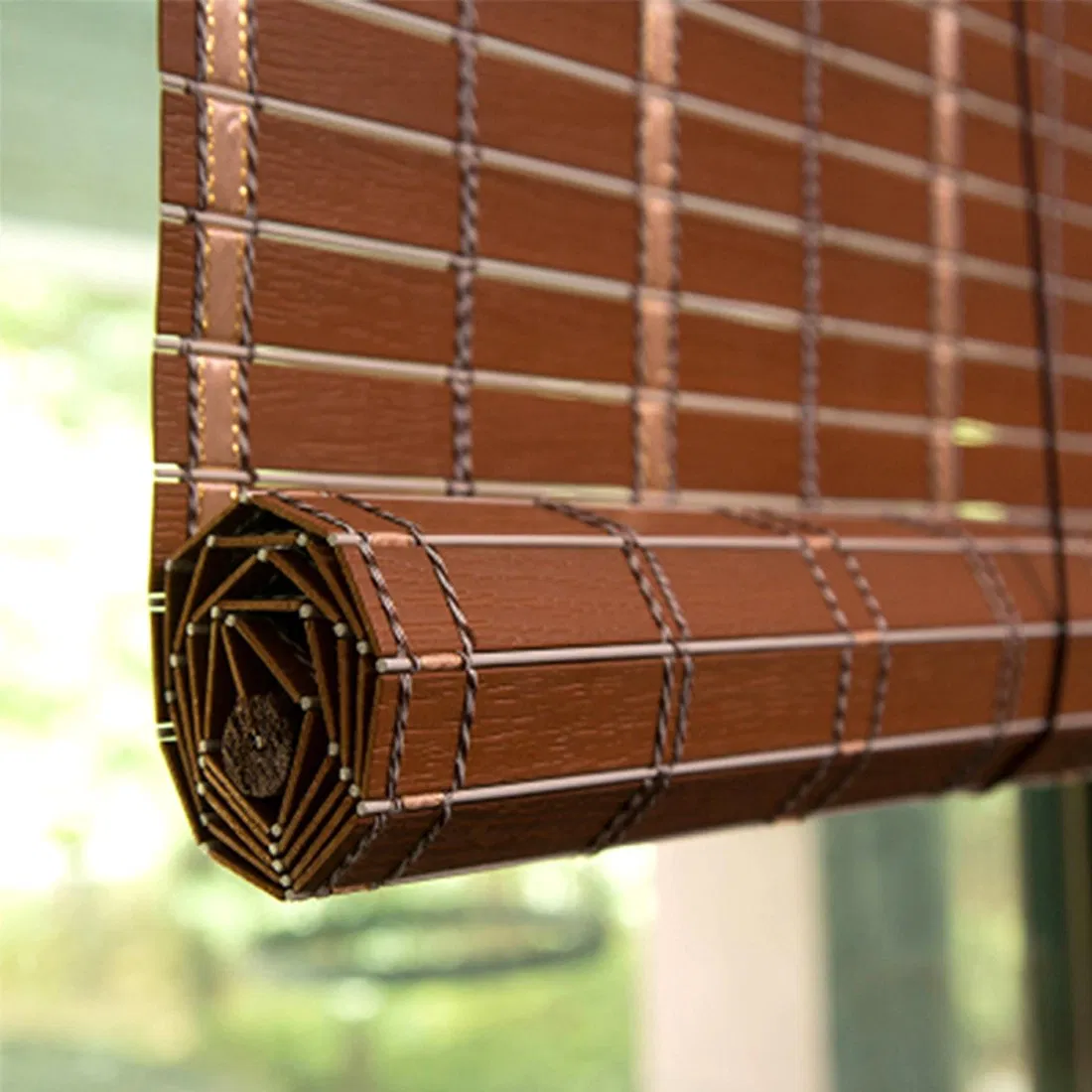 Eco Bamboo Window Curtain and Roller up Blind