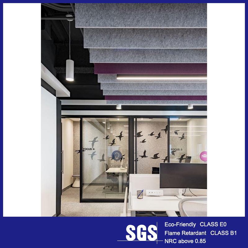 Fireproof Absorbent Acoustic Wall Ceiling Panel Decoration Felt Fabric 3D 100%