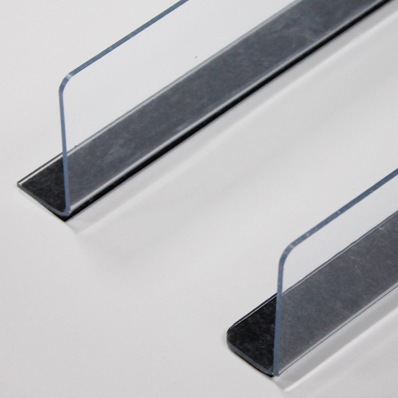Plastic Acrylic L Shape Magnetic Shelf Dividers Custom Sizes