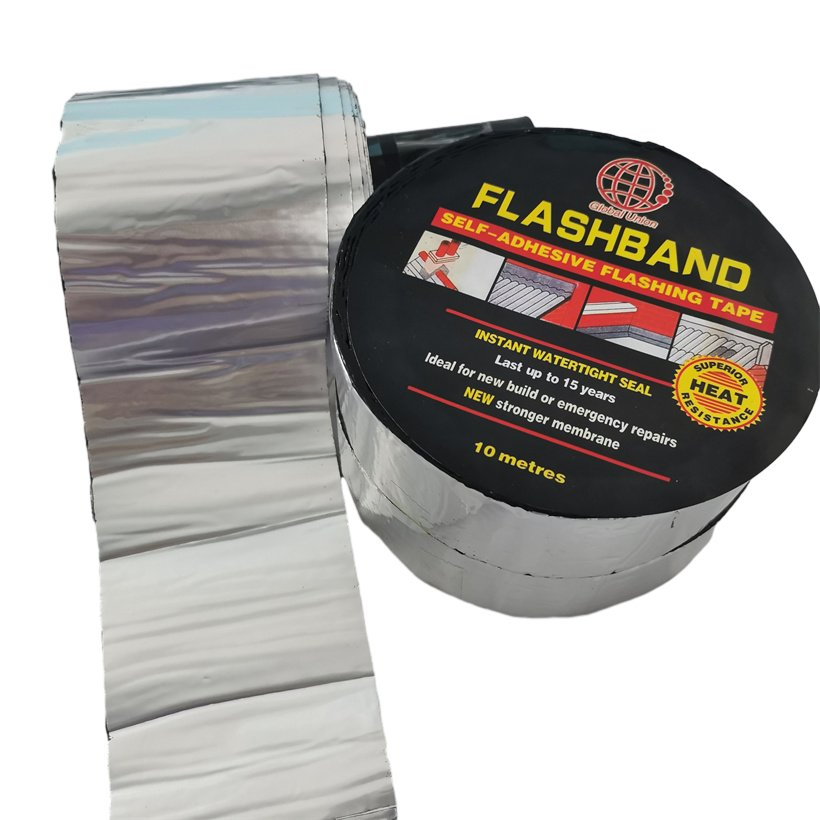 Customized Logo Design Bitumen Tape Grey Aluminum Foil Flashing Sealing Tape for Repair