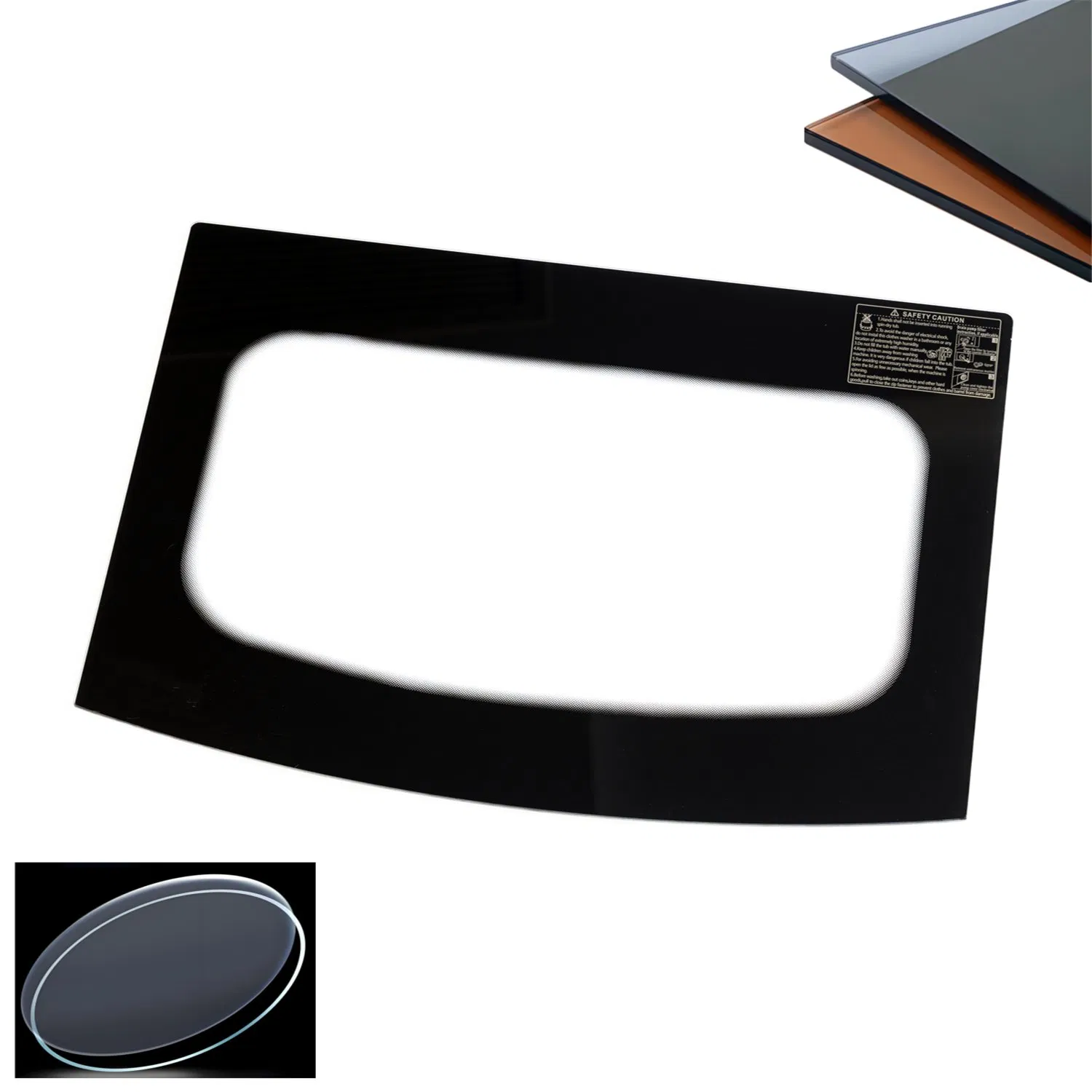 3mm Washer Control Panel Cover Tempered Float Glass