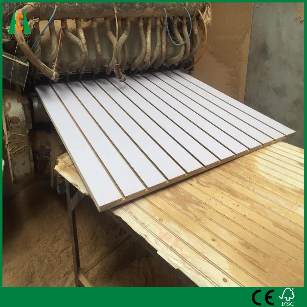 Grooved Melmaine MDF Board/Slotted Melamnine MDF