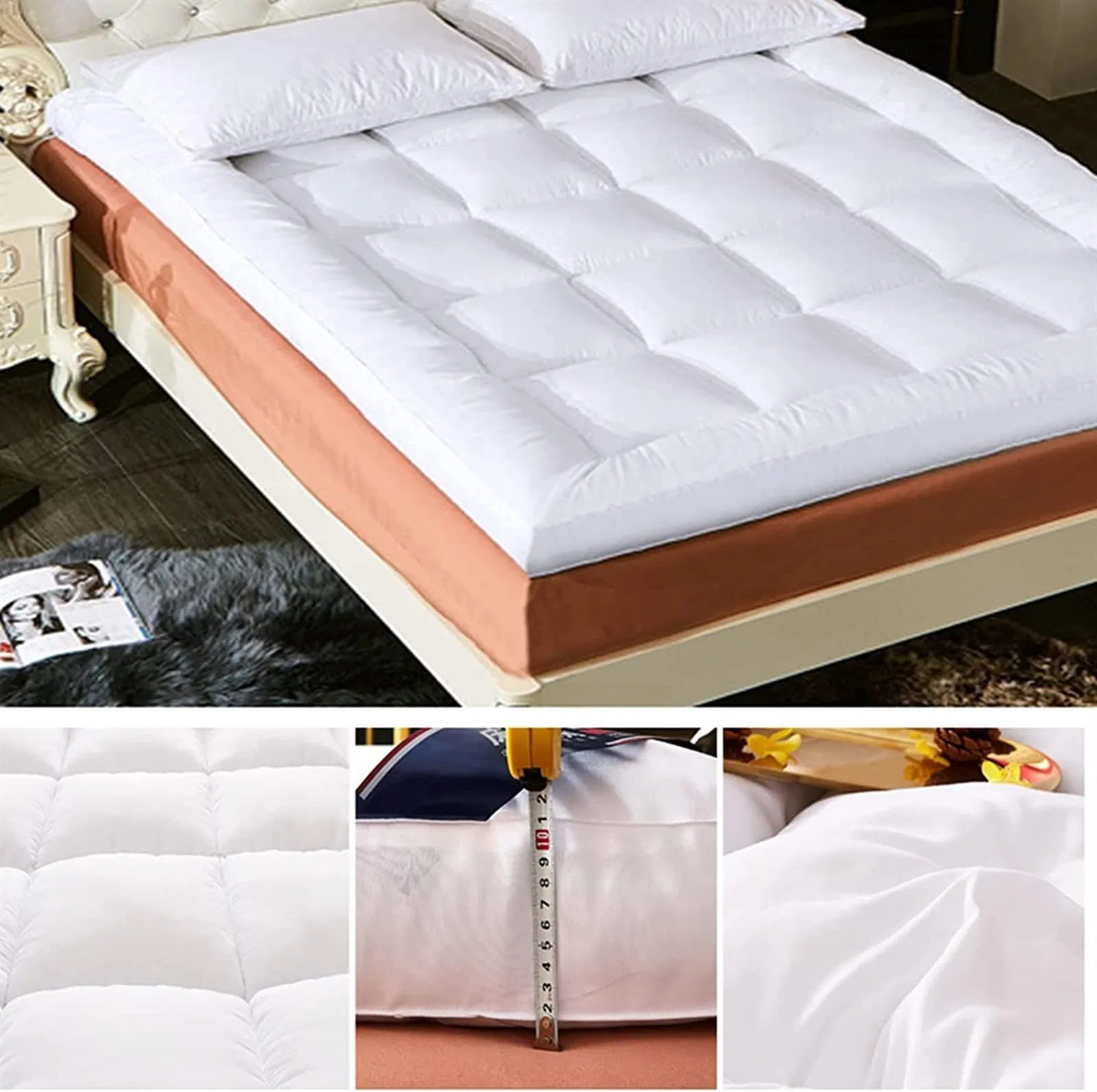 Folding Futon Dawn Bedspread Mattress for Dormitory Quilted Bed Cover Portable Topper