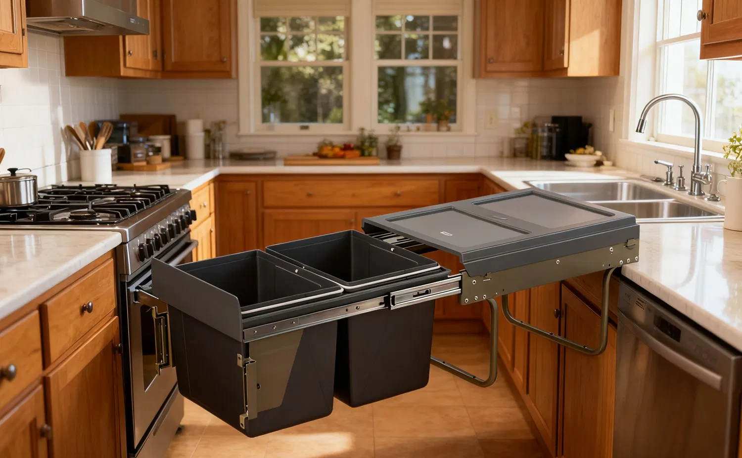 Выдвижной мусорный бак Tekey для кухонного шкафа