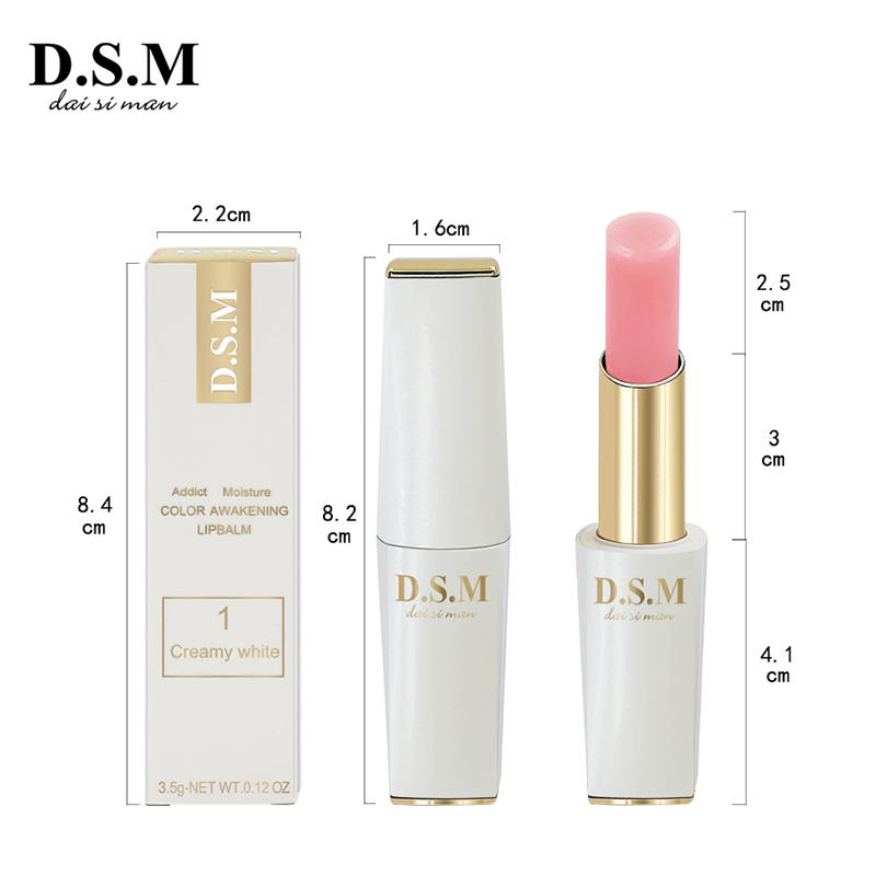 Dsm 3.5g White Oil Organic Natural Moisturizing Tinted Lip Balm