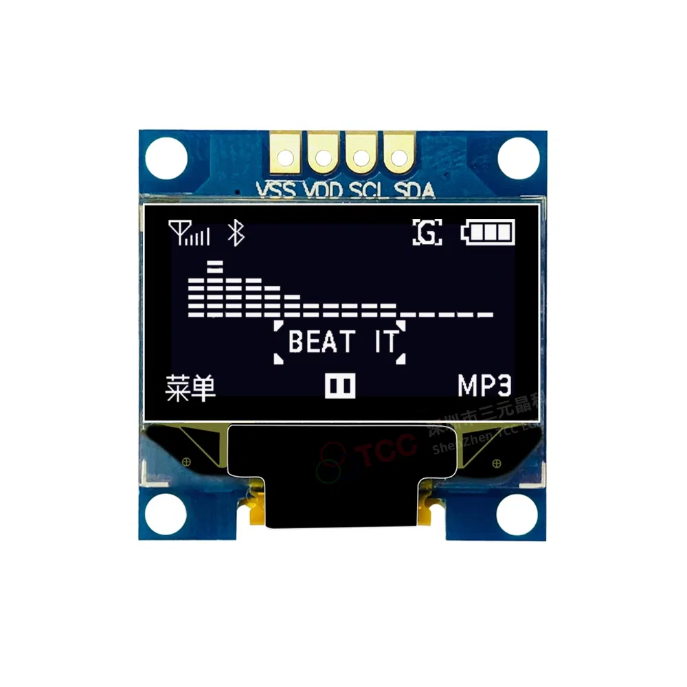 OLED-дисплей 0.96 дюйма 128x64 с драйвером SSD1306