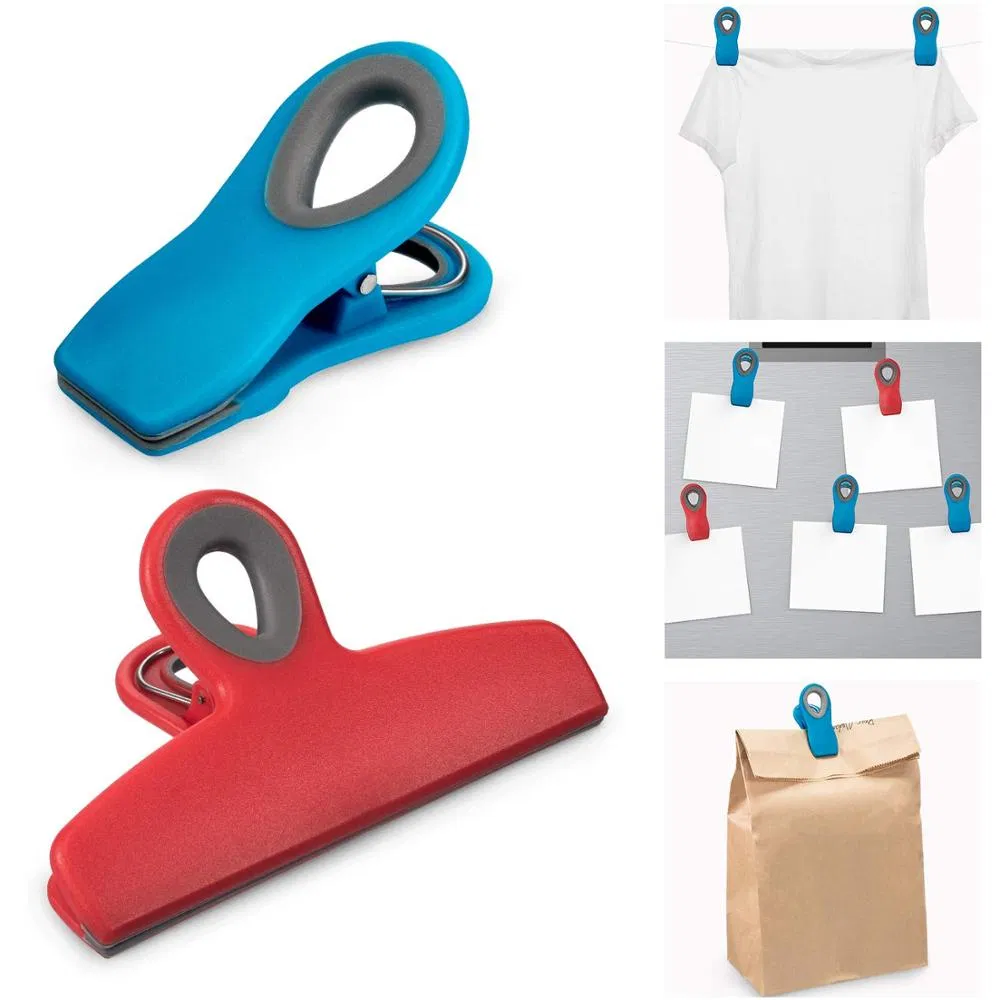 Kitchen Storage 5PCS Plastic Magnetic Sealing Food Snack Bag Clips