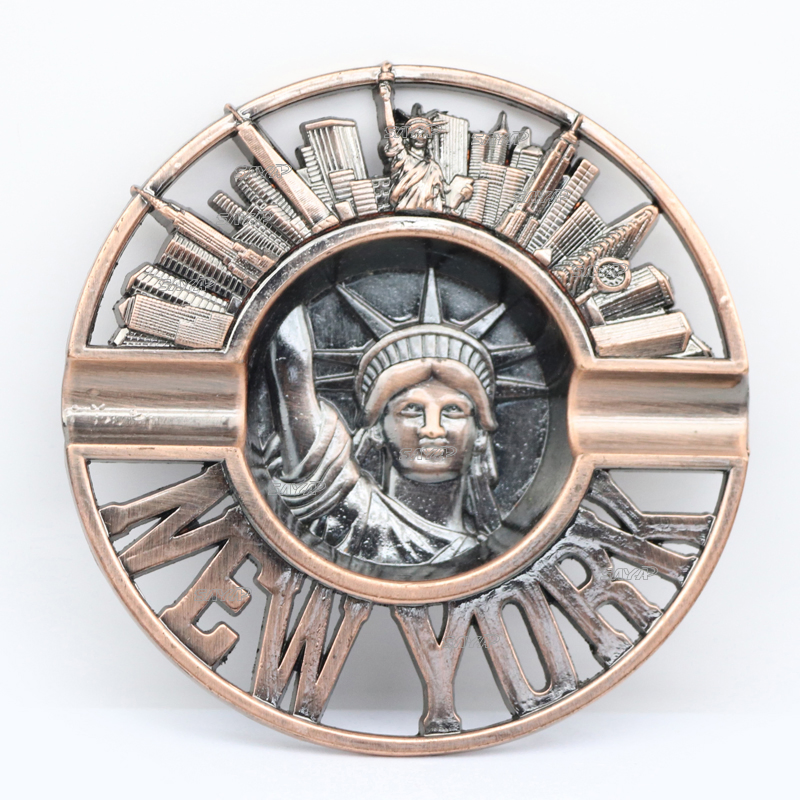 Manufacturer Custom Design Zinc Alloy Metal Morocco Souvenir Cigar Pocket Ashtray