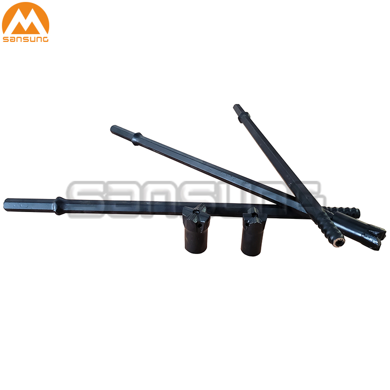 R25 Rod Hex Shank End for Stone Quarrying