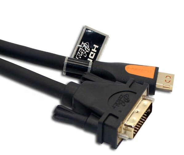 Кабель HDMI-DVI с Ethernet, мужской-мужской