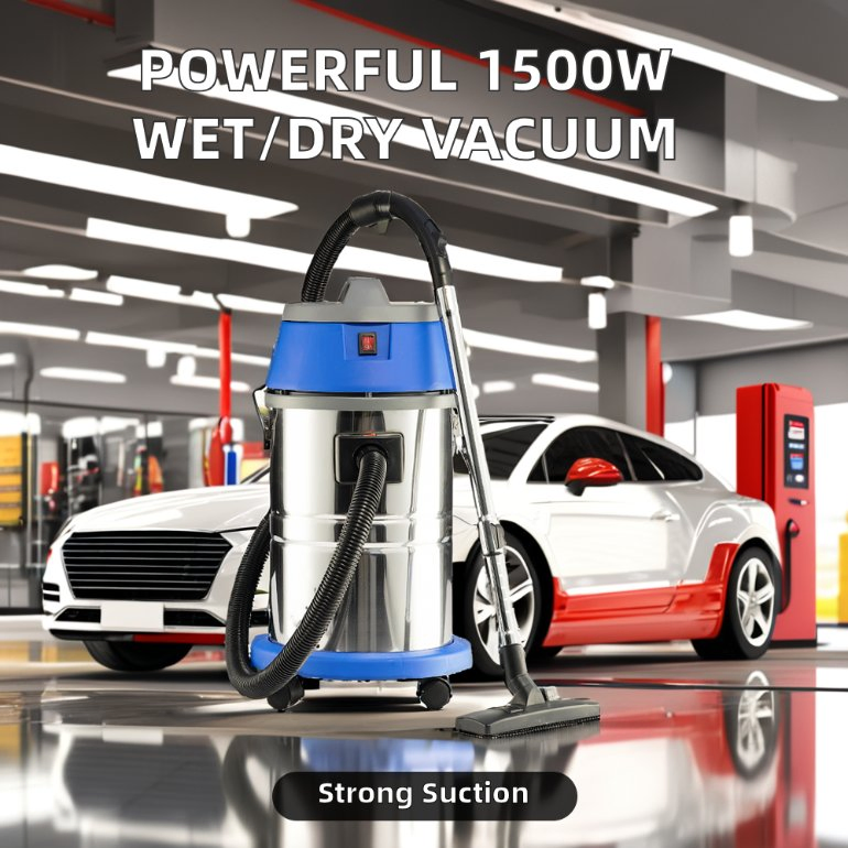 30L Dry Wet Function Handheld Bagless Bag Industrial Vacuum Cleaner with Wheel