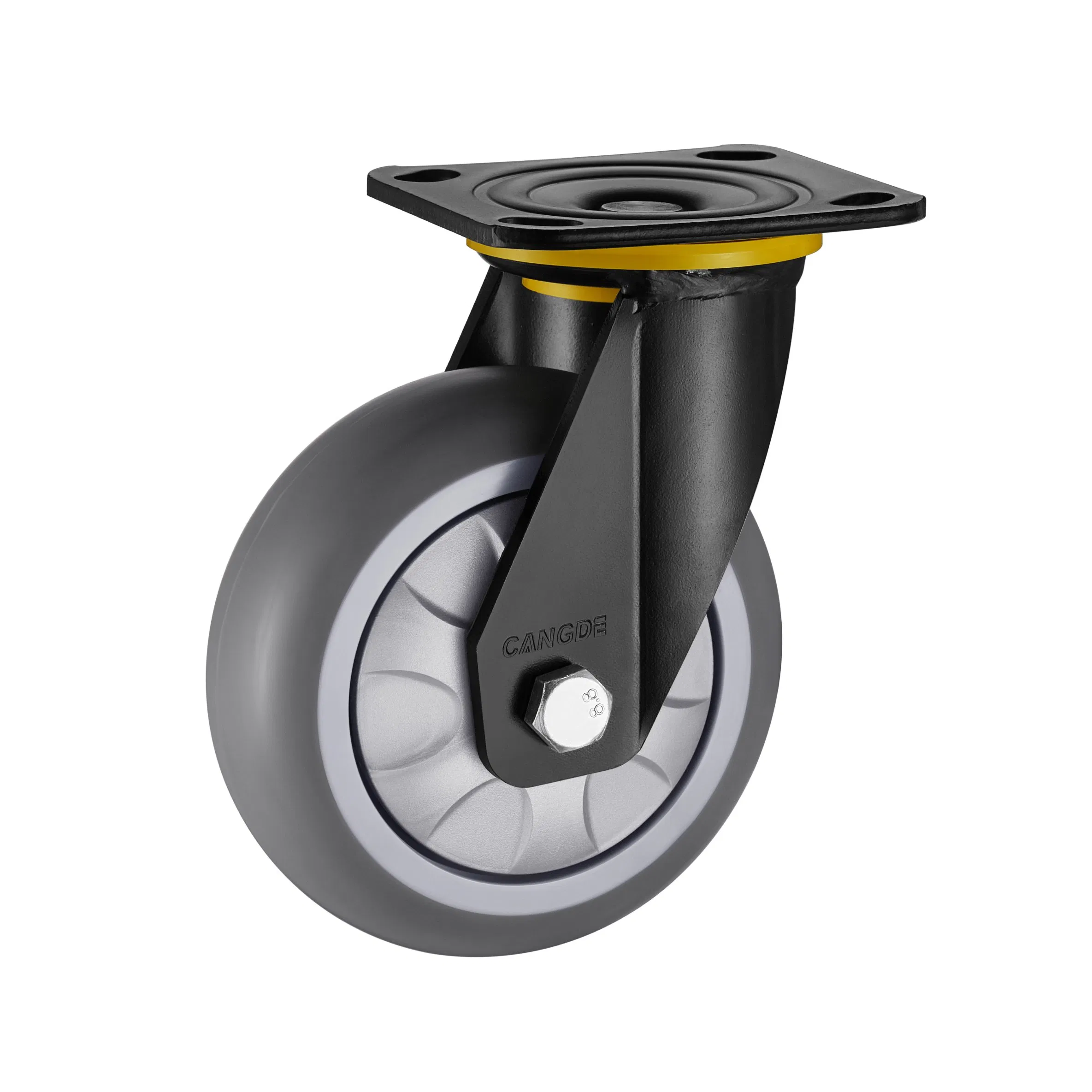 4/5/6/8 Inches Heavy Duty Stainless Steel Black TPR Caster Wheels