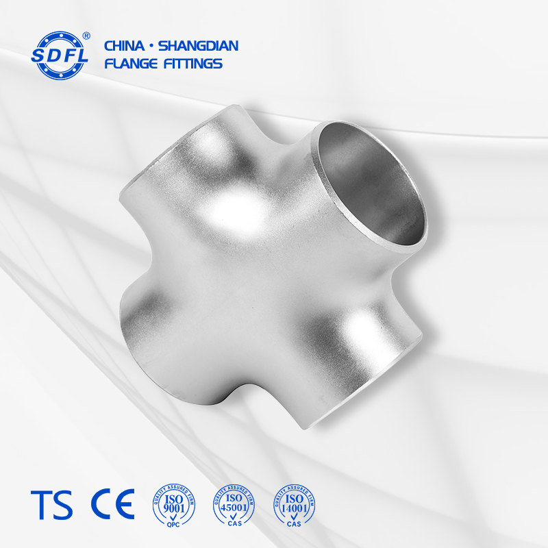 Quick-Delivery ASME B16.9 Four-Way Cross, Stainless Steel Pipe Fitting with Custom Size & Pressure Rating