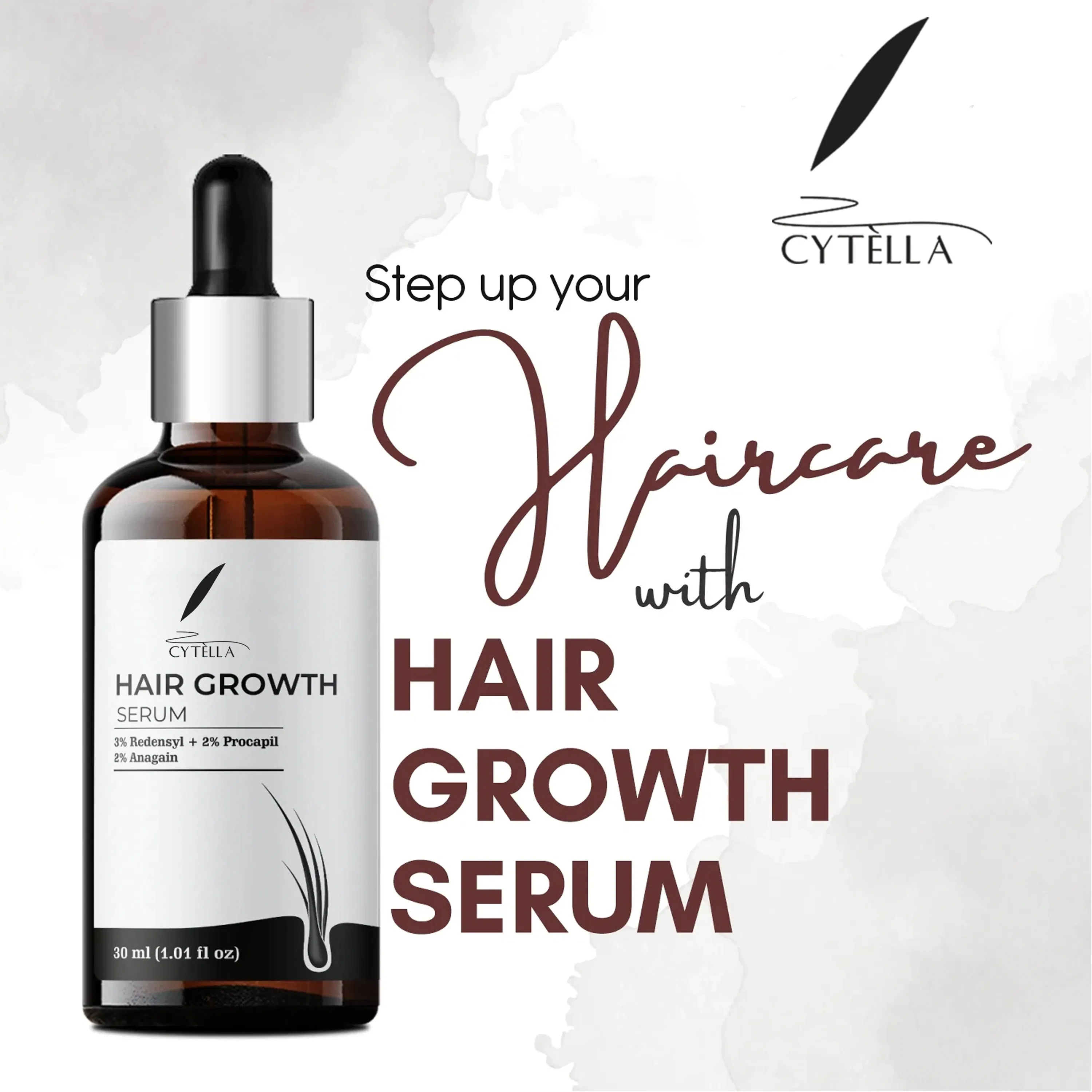Natural Hair Growth Serum with Plant-Powered