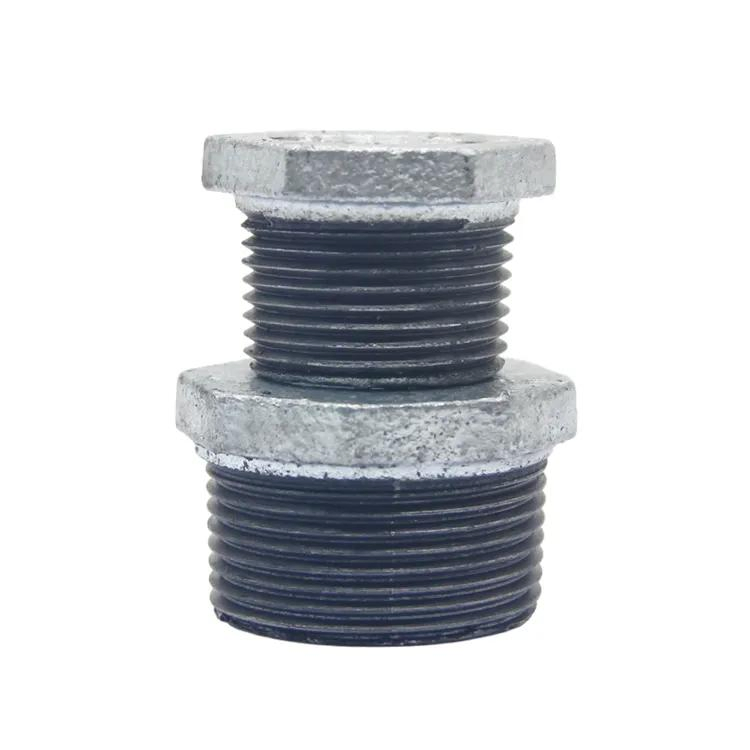 Galvanized Malleable Iron Reducing Hexagon Bushing Pipe Fitting for Plumbing Connection