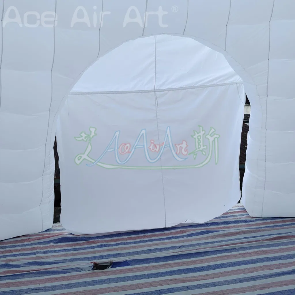 Inflatable Dome Camping Tent with Cover Giant Inflatable White Wedding Igloo Tent for Outdoor Events Decoration Advertising