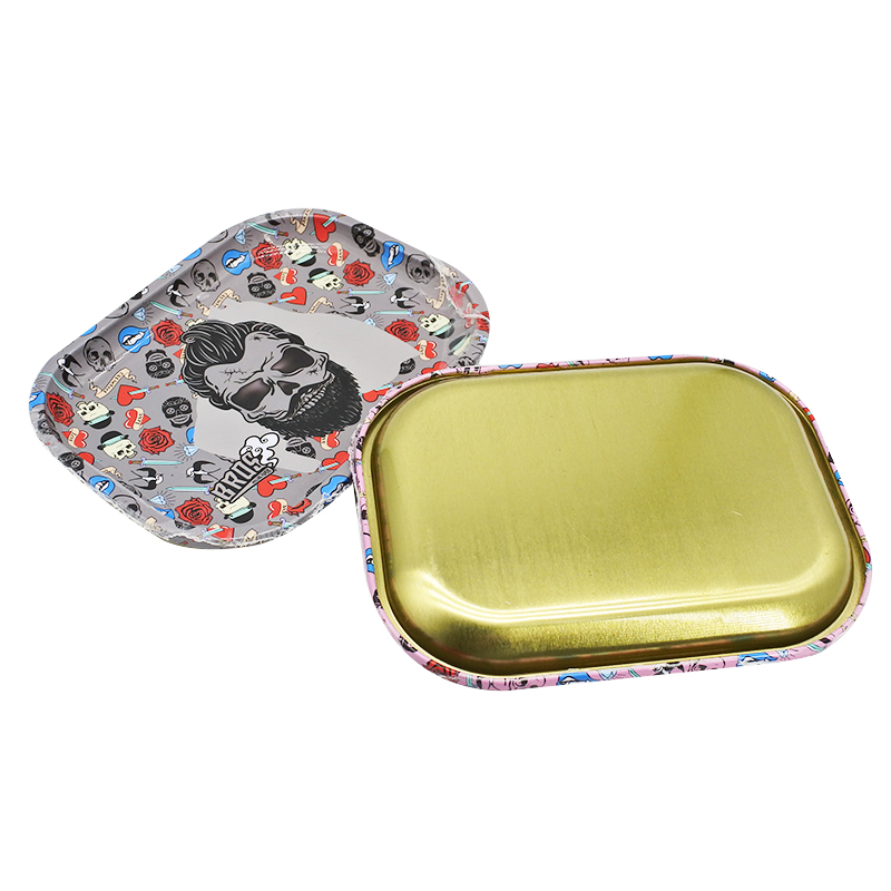 Metal Iron Tray Customize Rolling Tray Gift Box Smoke Operate Rolling Tray Console Factory
