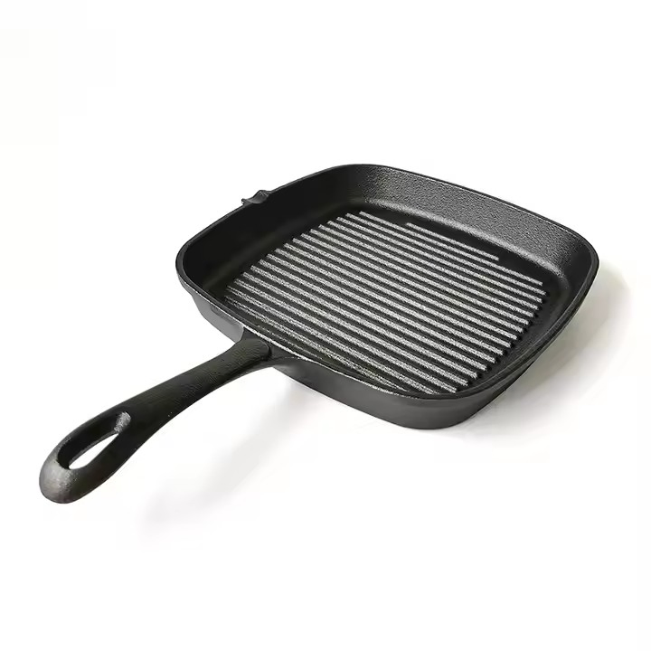 Hot Sale Cast Iron Grill Pan Square BBQ Nonstick Plate Steak Barbecue Non Stick Frying Pan Teppanyaki