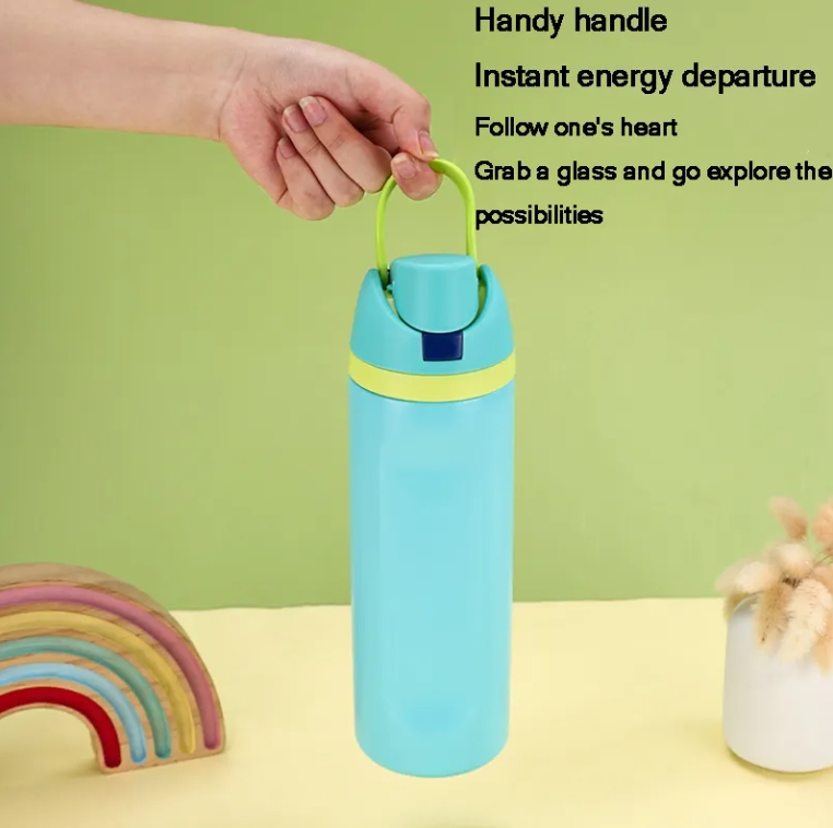 32oz Double Walled Stainless Steel Metal Water Bottle Cup with Flip Lid