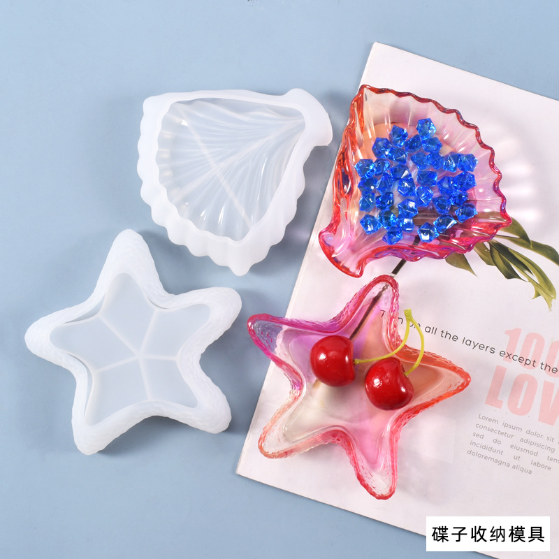 Leaf Starfish Plate Fruit Accessories Storage Boxes Wholesale Silicone Molds