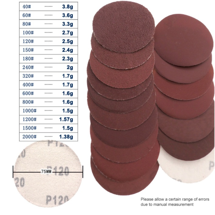 3inch Aluminum Oxide Round Abrasive Tools Sandpaper for Grinder