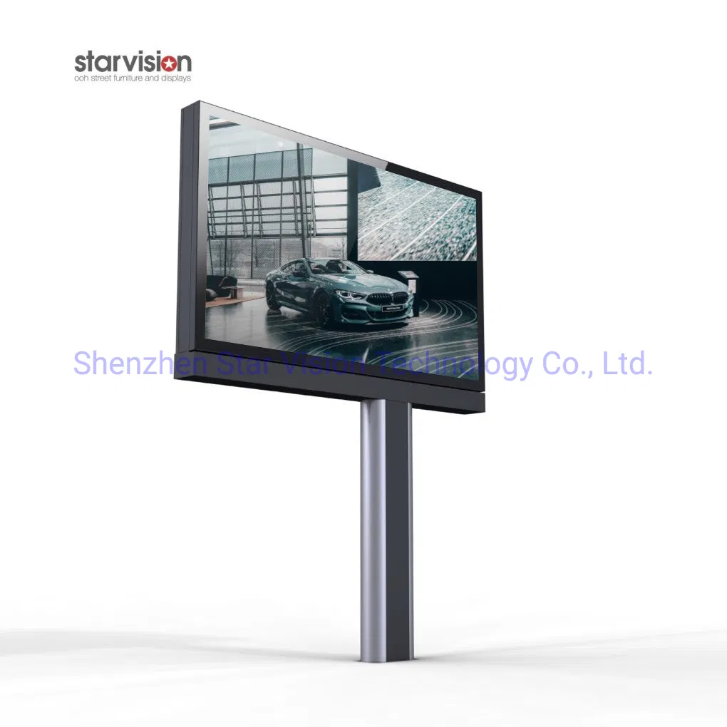 Galvanized Steel LED Backlit Outdoor Advertising Billboard Rolling Picture for Street