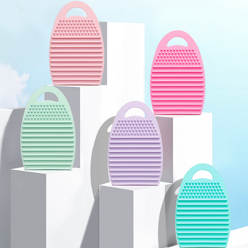 Wholesale Apple Shaped Washing Big Silicone Brush Cleaner Makeup Brush Cleaning Mat